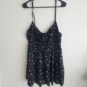 Cotton On Haven Tiered Mini Dress Ditsy Black Floral Size 12 US NWT